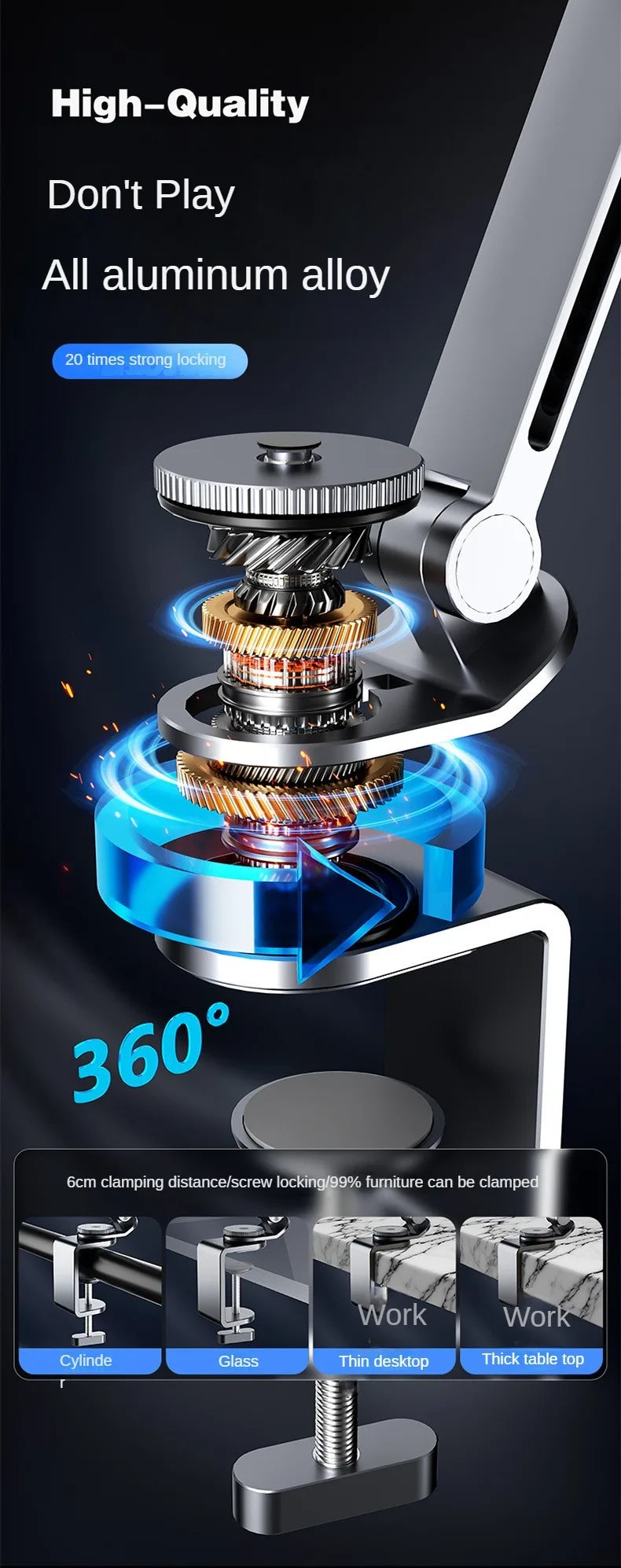 Magsta-  Magnetic Tablet & Phone Stand – Adjustable Boom Arm | Foldable Aluminum Holder