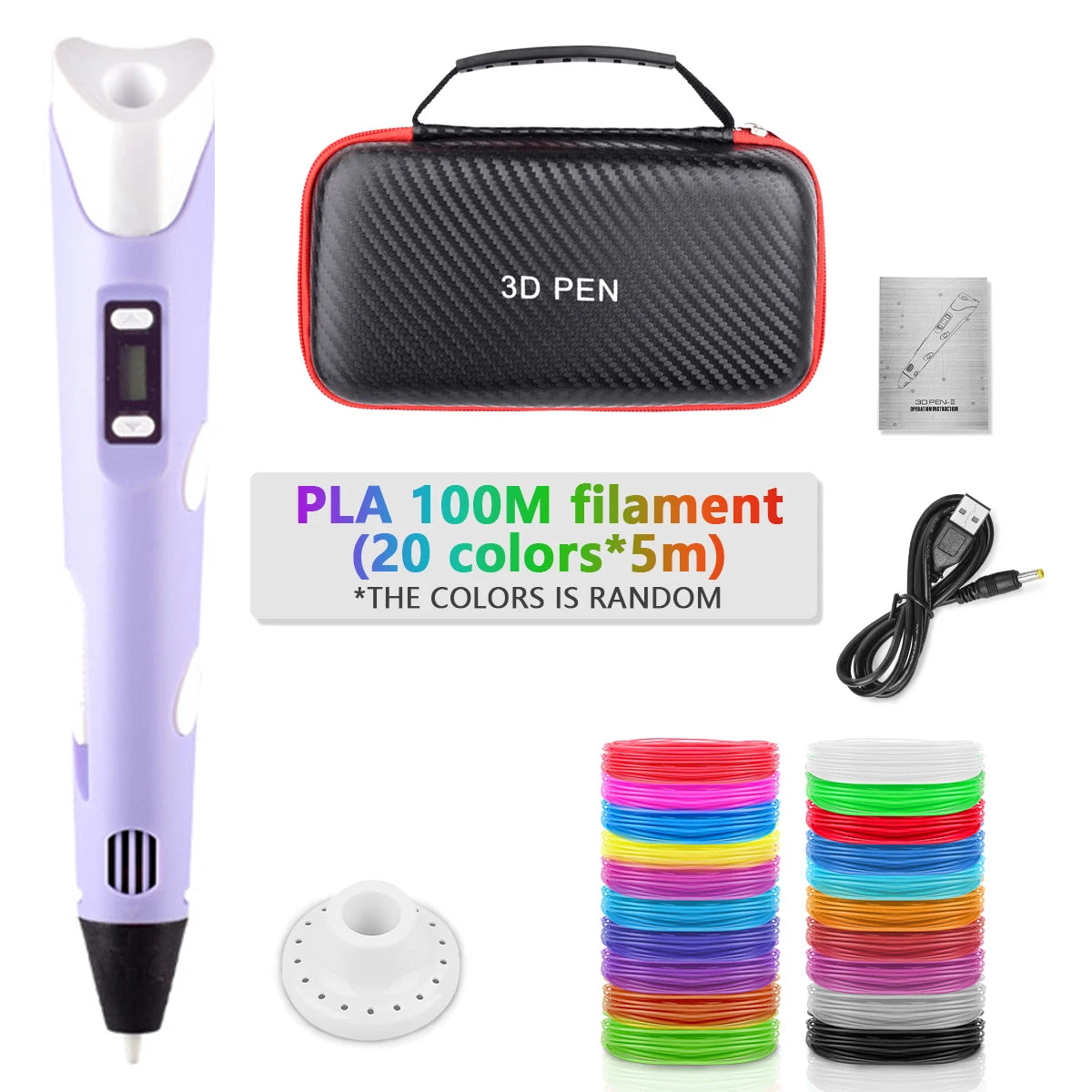 Doodlevo -3D Printing Pen for Kids – Safe PLA Filament | Creative DIY Drawing Toy | LCD Screen | Birthday & Holiday Gift