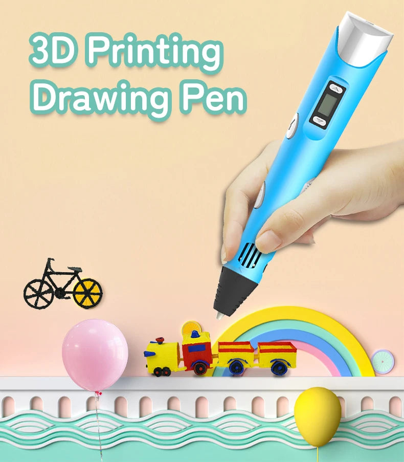 Doodlevo -3D Printing Pen for Kids – Safe PLA Filament | Creative DIY Drawing Toy | LCD Screen | Birthday & Holiday Gift