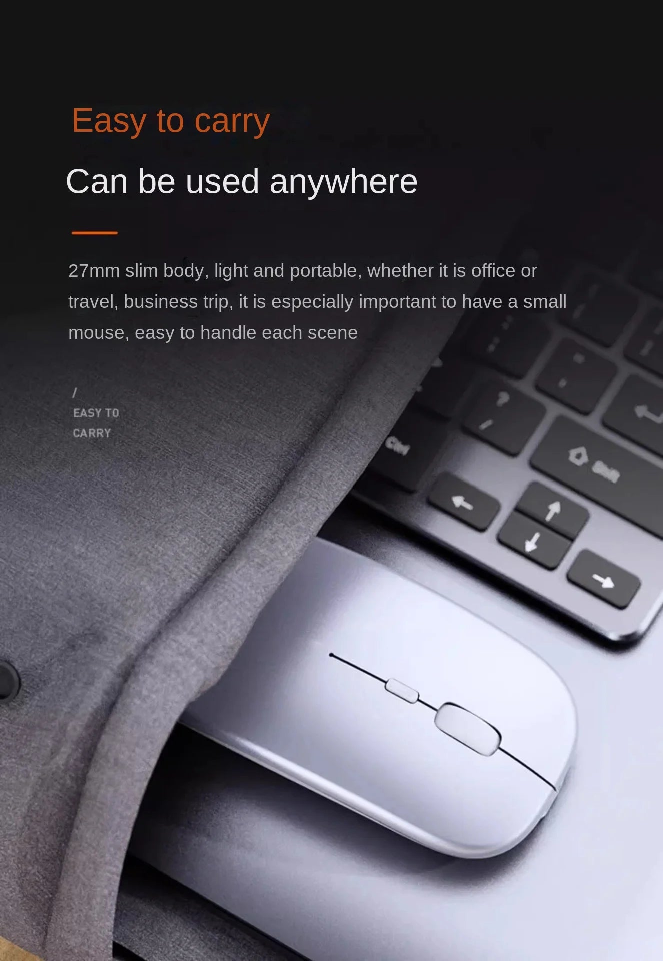 SilentClick™ Wireless Mouse – Bluetooth + USB, Rechargeable & Ultra Quiet