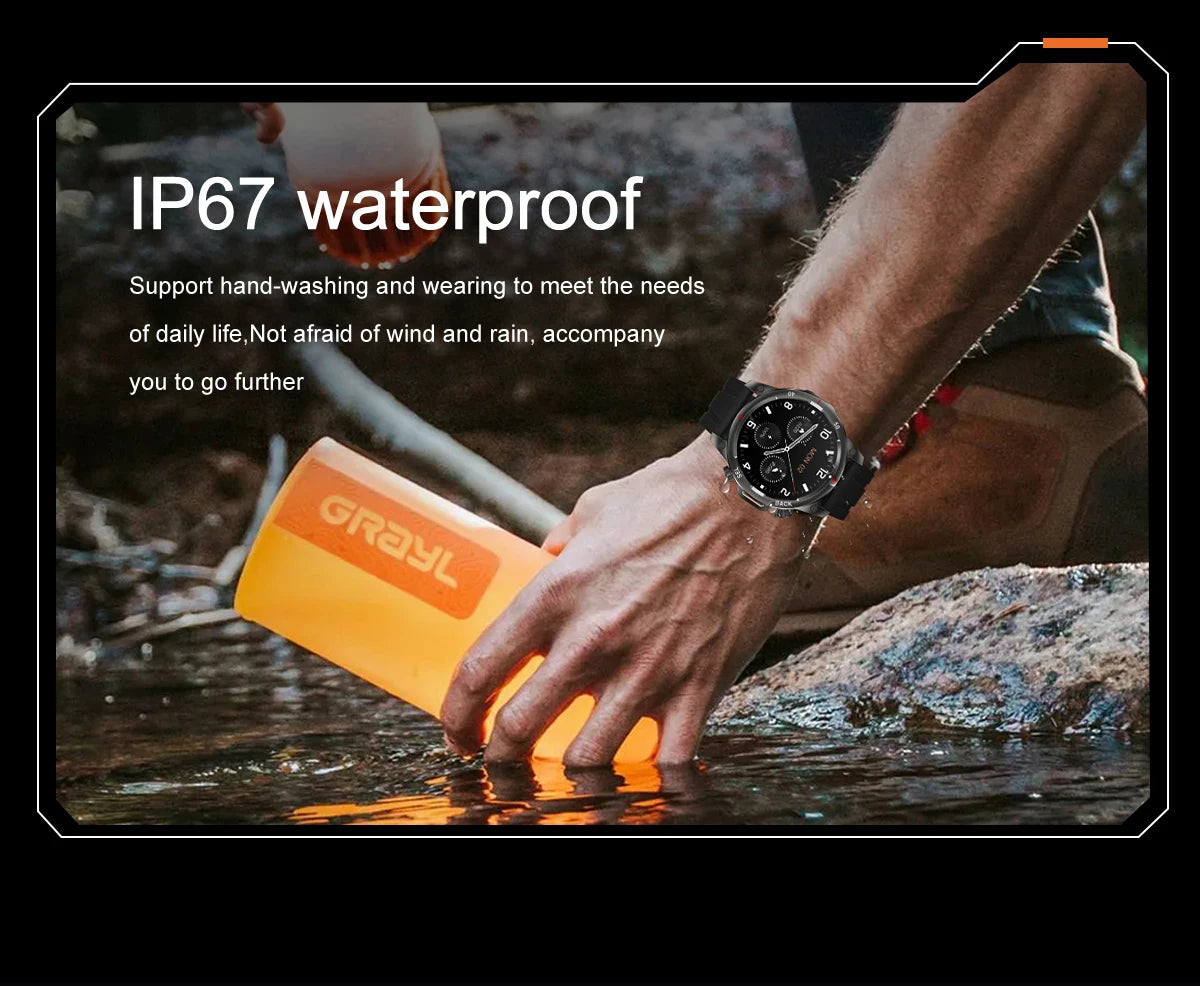 Vortexa- Smart Watch – Bluetooth Call | Blood Oxygen | Waterproof Fitness Tracker (Men's Outdoor Edition)