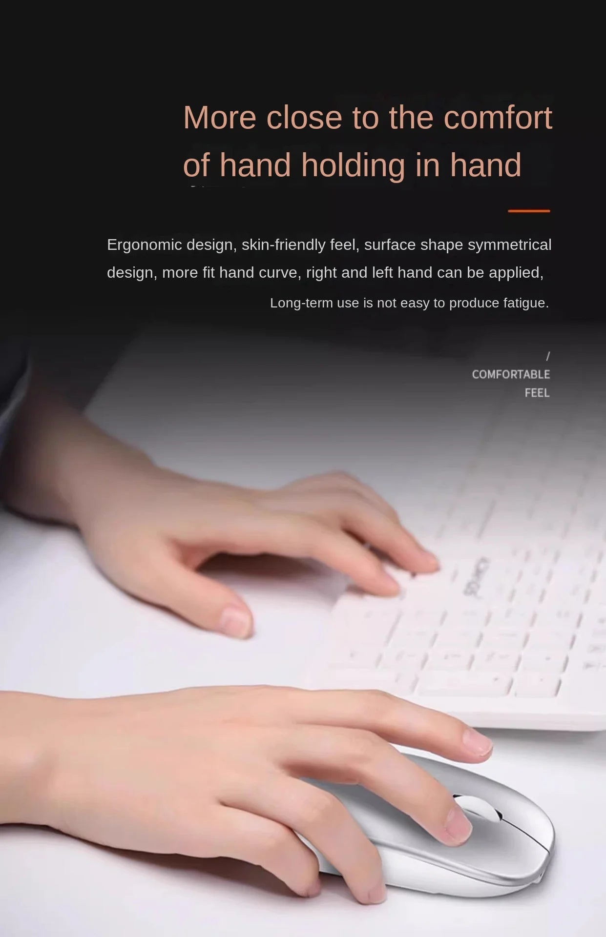 SilentClick™ Wireless Mouse – Bluetooth + USB, Rechargeable & Ultra Quiet