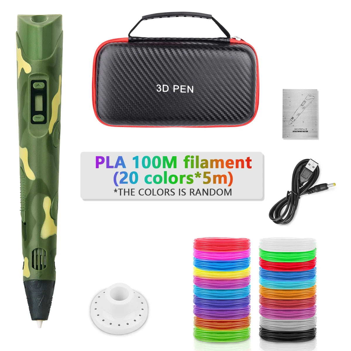 Doodlevo -3D Printing Pen for Kids – Safe PLA Filament | Creative DIY Drawing Toy | LCD Screen | Birthday & Holiday Gift