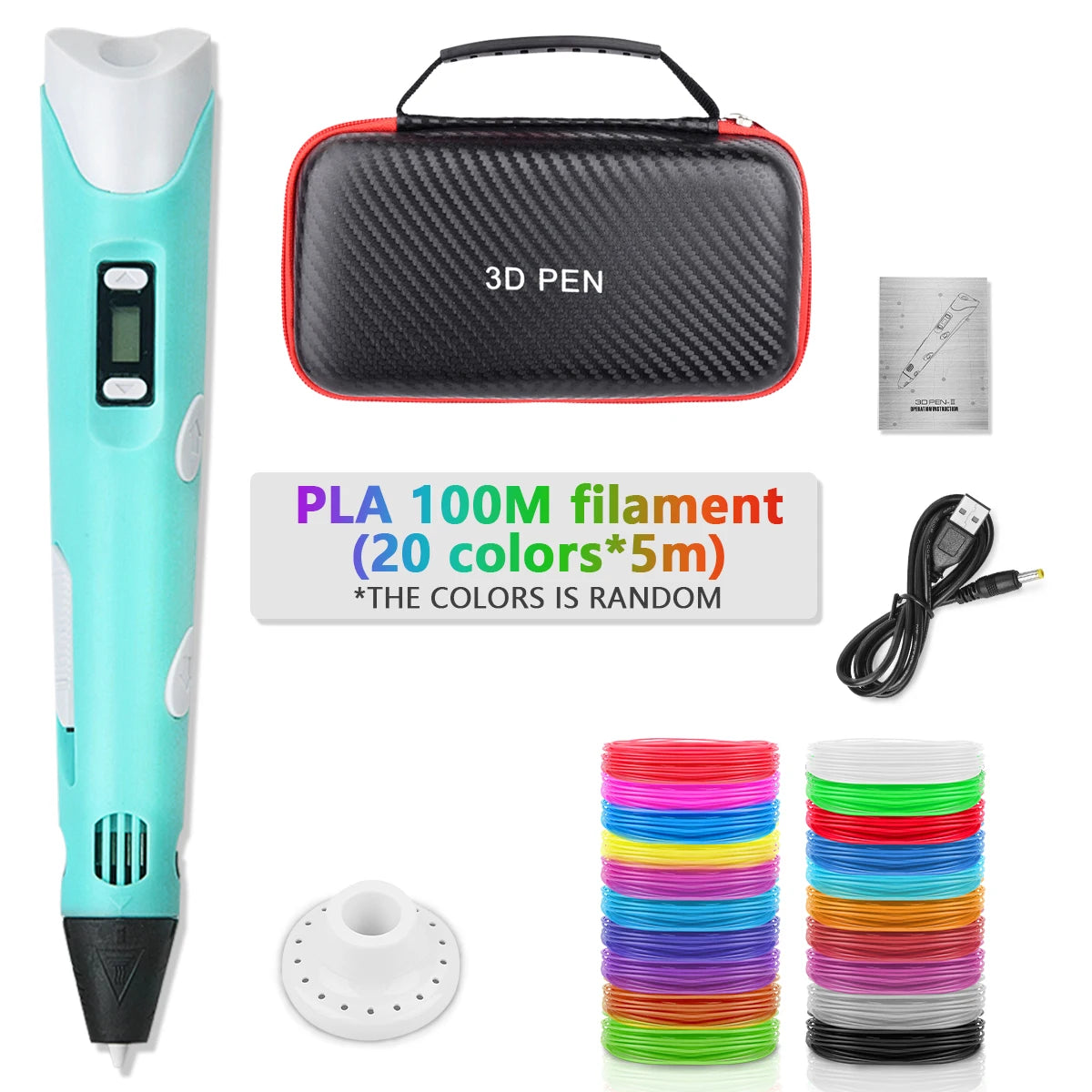 Doodlevo -3D Printing Pen for Kids – Safe PLA Filament | Creative DIY Drawing Toy | LCD Screen | Birthday & Holiday Gift