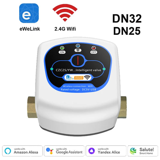 Aqualynk- Smart WiFi Water Valve – App + Voice Control | Alexa & Google Compatible | DN25–DN40 Sizes
