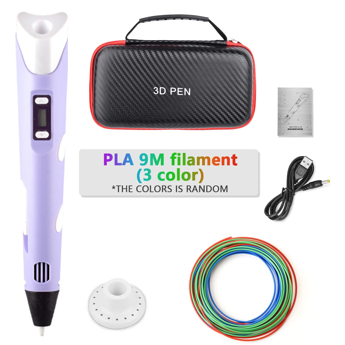 Doodlevo -3D Printing Pen for Kids – Safe PLA Filament | Creative DIY Drawing Toy | LCD Screen | Birthday & Holiday Gift