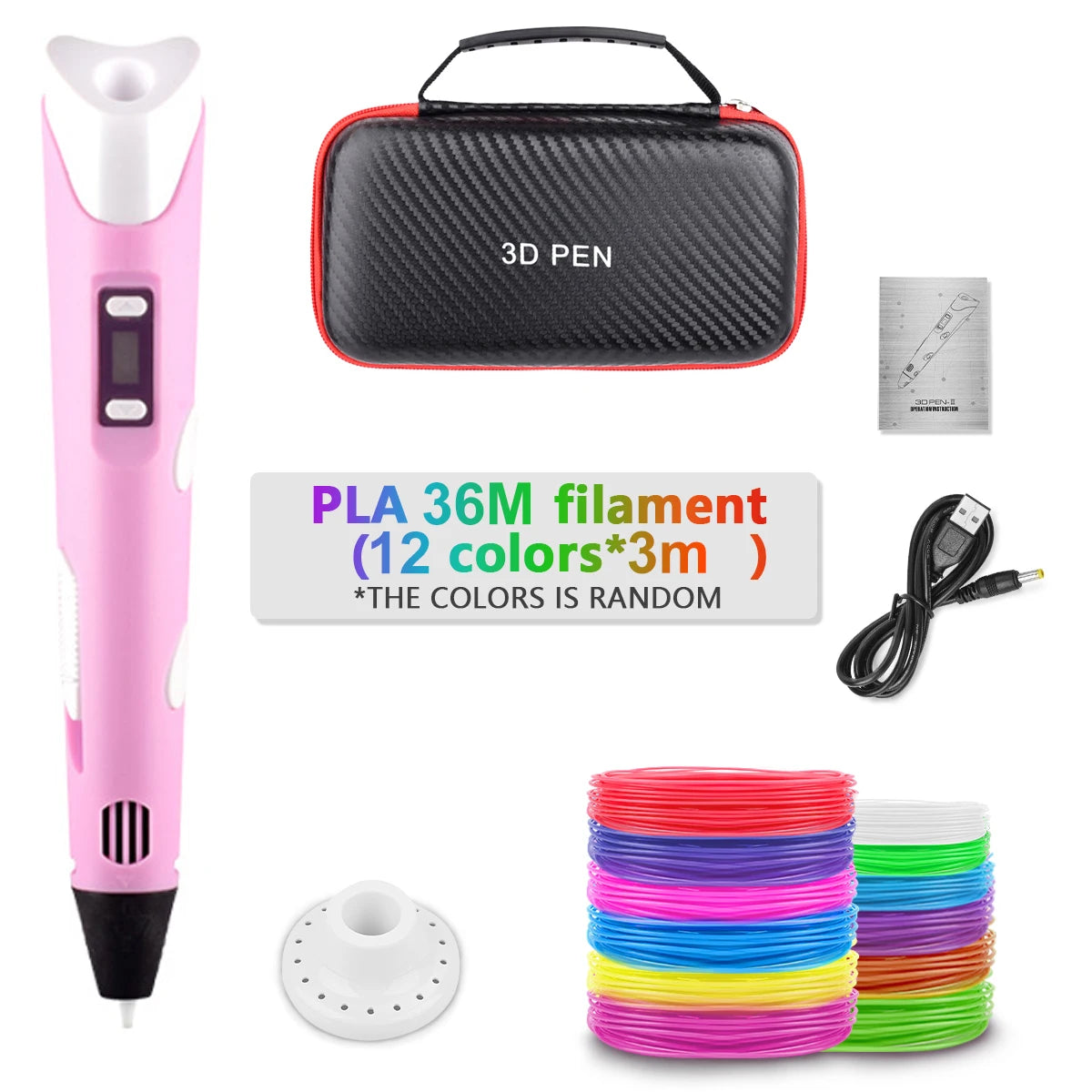 Doodlevo -3D Printing Pen for Kids – Safe PLA Filament | Creative DIY Drawing Toy | LCD Screen | Birthday & Holiday Gift