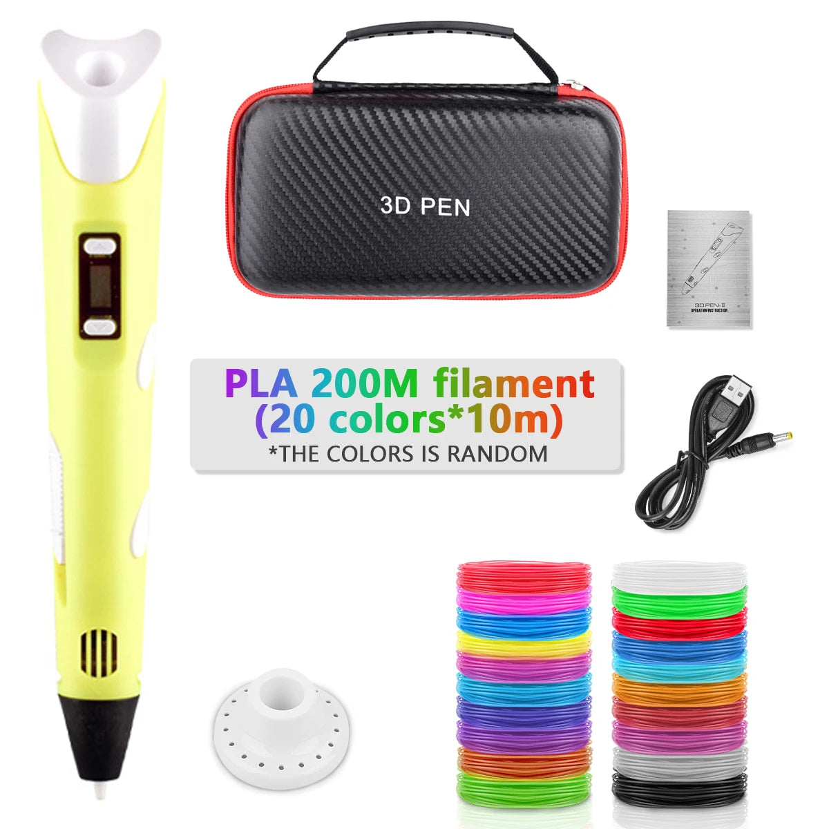 Doodlevo -3D Printing Pen for Kids – Safe PLA Filament | Creative DIY Drawing Toy | LCD Screen | Birthday & Holiday Gift