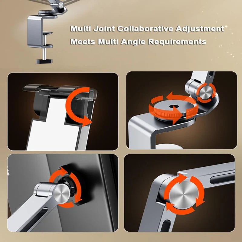 Magsta-  Magnetic Tablet & Phone Stand – Adjustable Boom Arm | Foldable Aluminum Holder