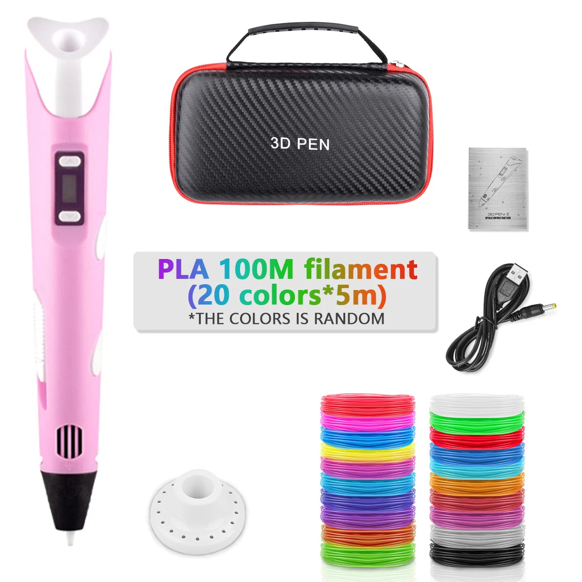 Doodlevo -3D Printing Pen for Kids – Safe PLA Filament | Creative DIY Drawing Toy | LCD Screen | Birthday & Holiday Gift