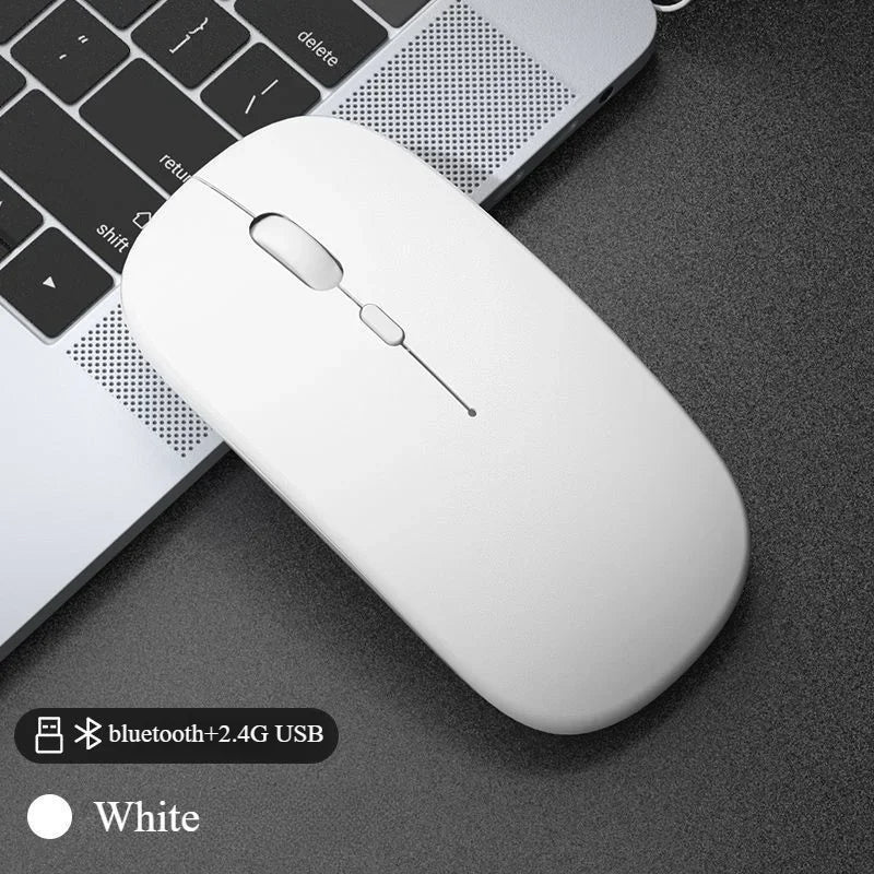 SilentClick™ Wireless Mouse – Bluetooth + USB, Rechargeable & Ultra Quiet