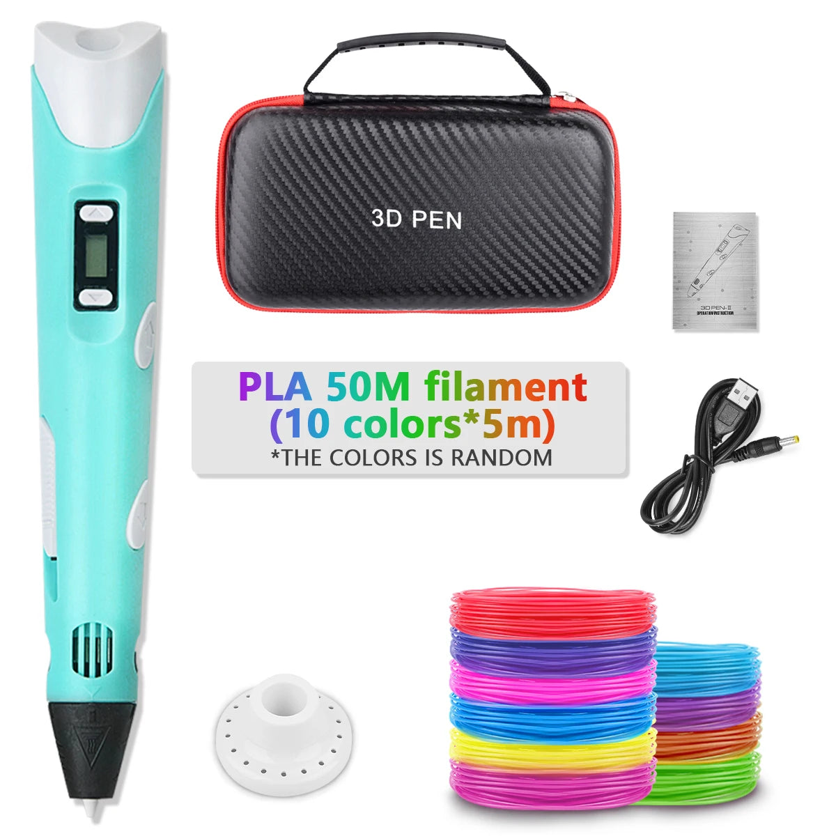 Doodlevo -3D Printing Pen for Kids – Safe PLA Filament | Creative DIY Drawing Toy | LCD Screen | Birthday & Holiday Gift