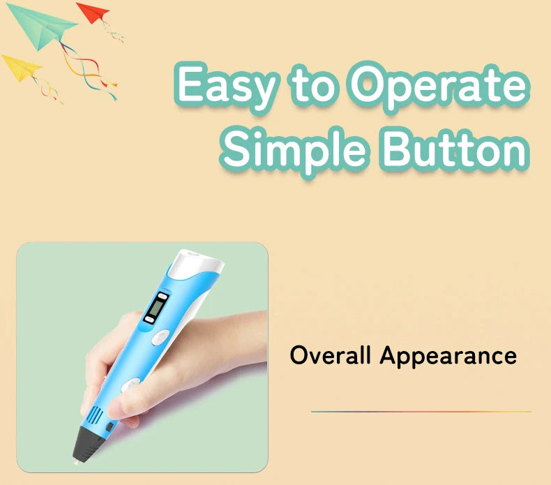 Doodlevo -3D Printing Pen for Kids – Safe PLA Filament | Creative DIY Drawing Toy | LCD Screen | Birthday & Holiday Gift