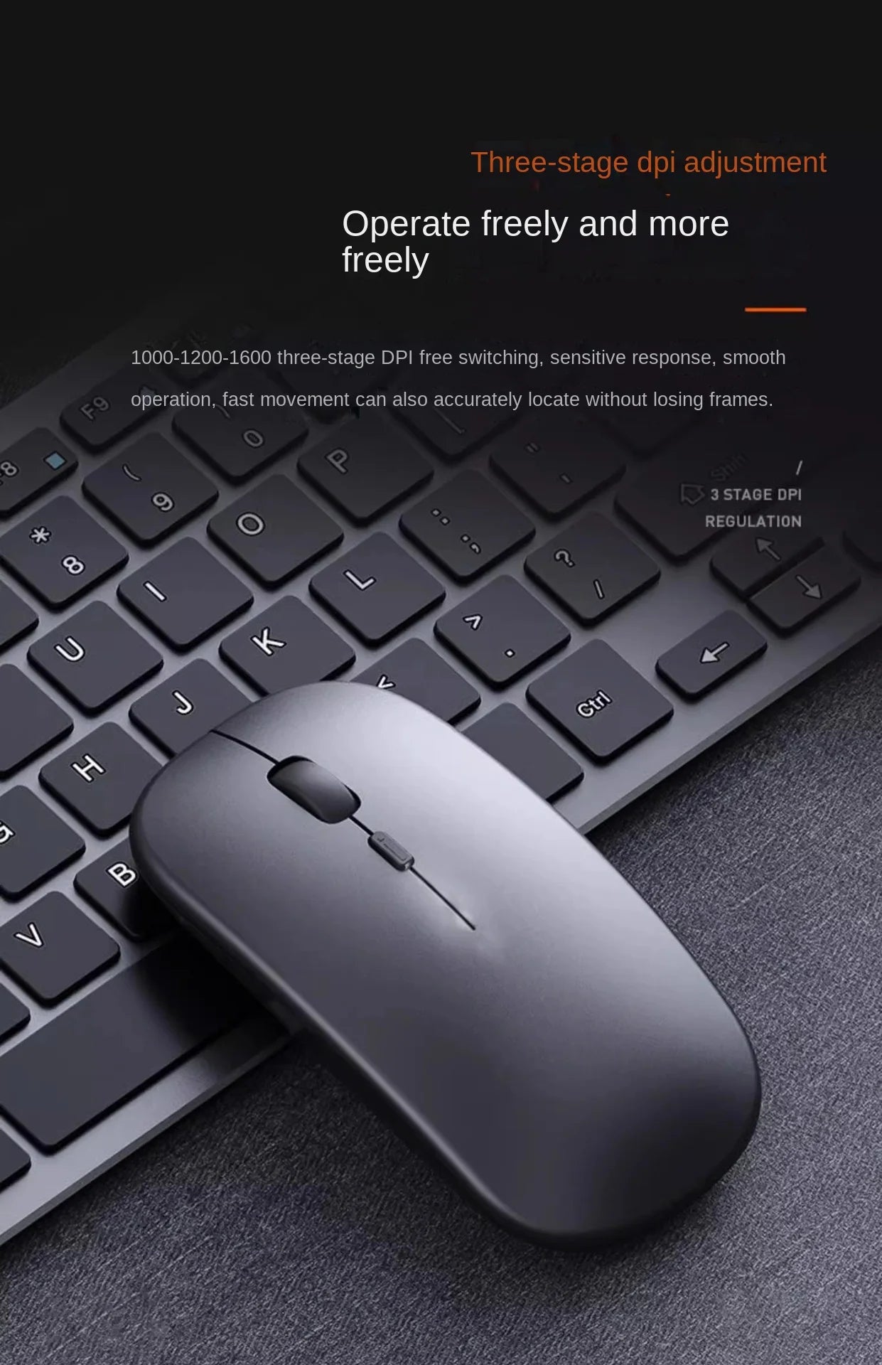 SilentClick™ Wireless Mouse – Bluetooth + USB, Rechargeable & Ultra Quiet