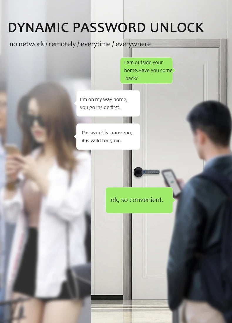 Tuya Smart Fingerprint Door Lock knob Bluetooth Wireless Digital Door Lock Keyless Entry Door Lock Home Security Remote Lock