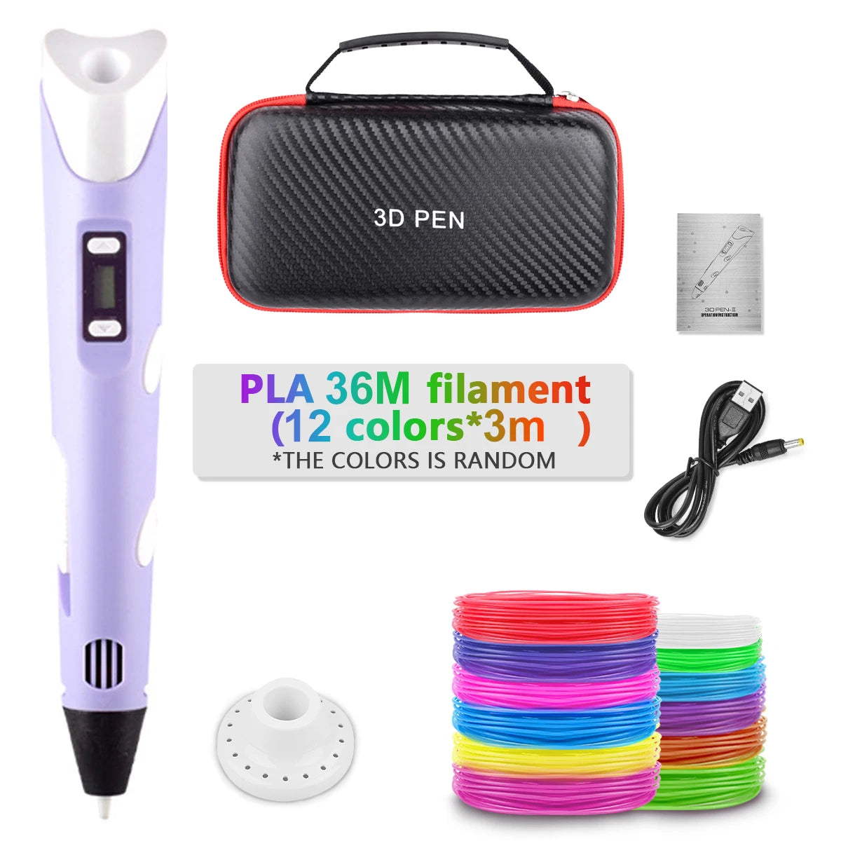 Doodlevo -3D Printing Pen for Kids – Safe PLA Filament | Creative DIY Drawing Toy | LCD Screen | Birthday & Holiday Gift