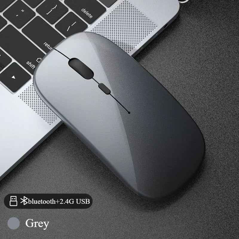 SilentClick™ Wireless Mouse – Bluetooth + USB, Rechargeable & Ultra Quiet