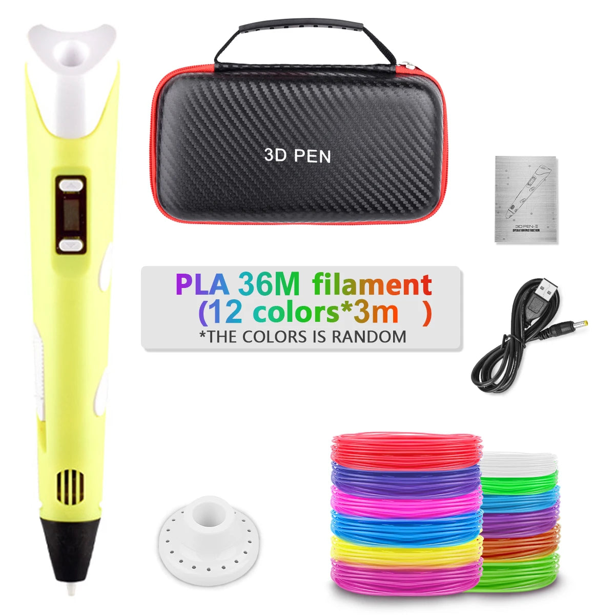 Doodlevo -3D Printing Pen for Kids – Safe PLA Filament | Creative DIY Drawing Toy | LCD Screen | Birthday & Holiday Gift