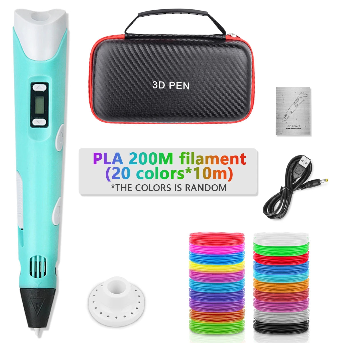 Doodlevo -3D Printing Pen for Kids – Safe PLA Filament | Creative DIY Drawing Toy | LCD Screen | Birthday & Holiday Gift