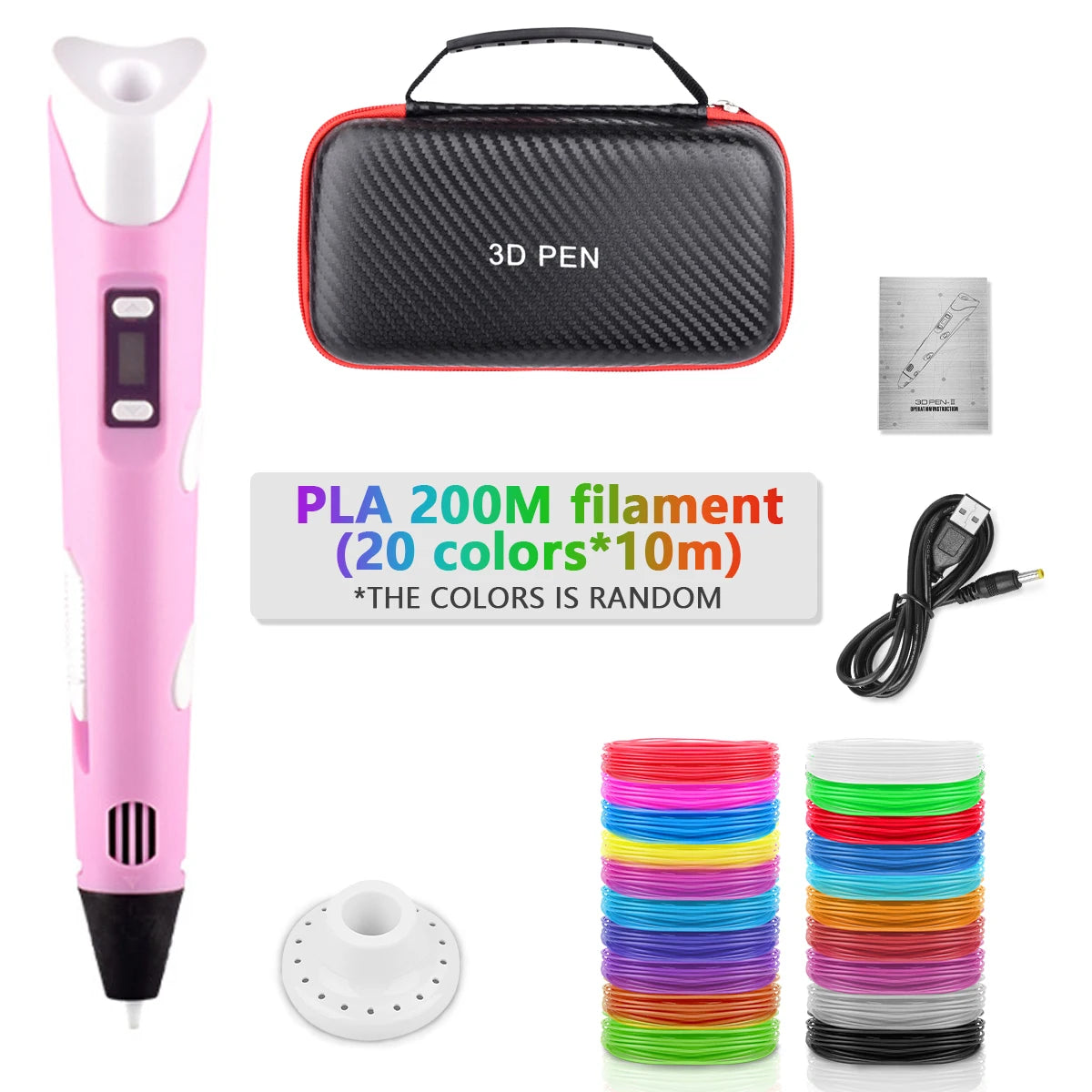 Doodlevo -3D Printing Pen for Kids – Safe PLA Filament | Creative DIY Drawing Toy | LCD Screen | Birthday & Holiday Gift