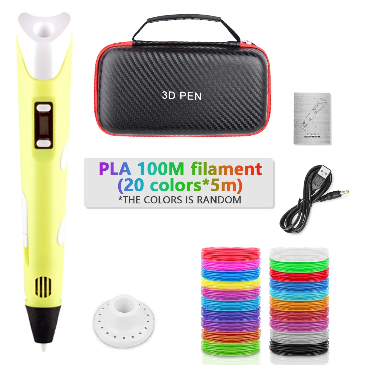 Doodlevo -3D Printing Pen for Kids – Safe PLA Filament | Creative DIY Drawing Toy | LCD Screen | Birthday & Holiday Gift