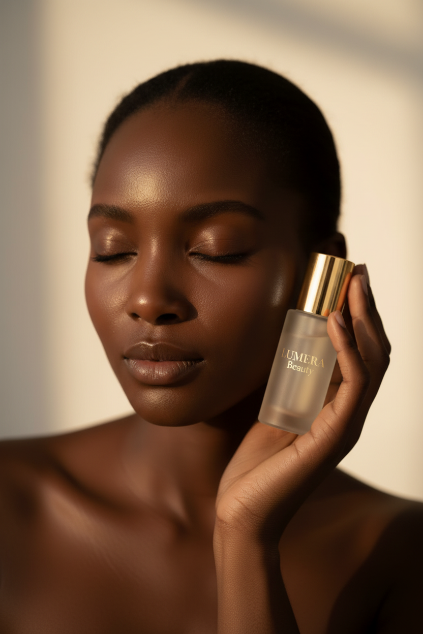 LUMERA Beauty horizontal text on bottle